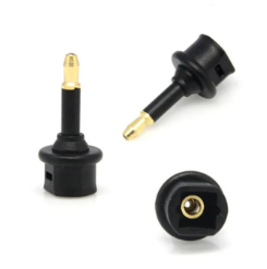 CAI59 SPDIF High Quality Digital Practical Audio Fiber Optic Black Jack Plug Gold Plated Optical Adapter Toslink To 3.5mm