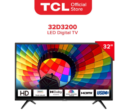 TCL 32 Inch Basic LED Digital TV - 32d3200 (Digital ISDBT Tuner, USB Multimedia Function)