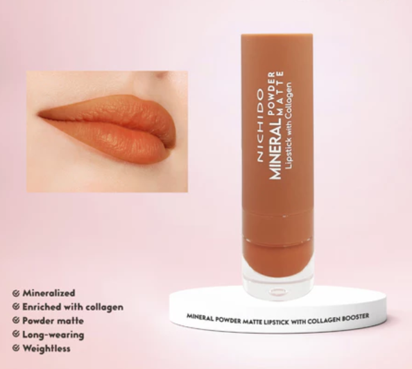 NICHIDO Mineral Powder Matte Lipstick With Collagen Booster - Georgia