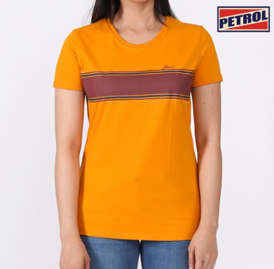 Petrol Basic Tees for Ladies Regular Fitting CVC Jersey Fabric Trendy Fashion 132129-U Canary