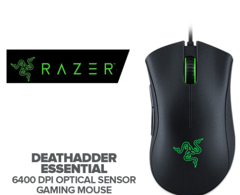 Razer DeathAdder Essential 6,400 DPI Optical Sensor Gaming Mouse