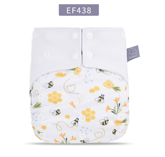 Elinfant Coffee Fiber Inner Baby Cloth Diapers Double Gusset Washable Baby Nappy Without Insert E18