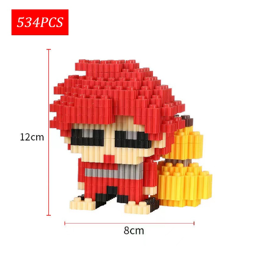 Lboyu One Piece Luffy Toys Cute Block Mini Character Building Block Children's Education Game 14
