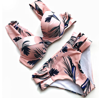 Off The Shoulder Two Piece Bikini Swimwear AU001