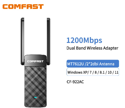 Comfast 1300Mbps High Speed Dual Band USB Wireless Adapter USB3.0 Wi-Fi Router AP WiFi Hot Spot For Desktop/PC CF-922AC