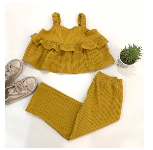 Sophia Gingham Fashion OOTD Terno for Kids-Girls D21