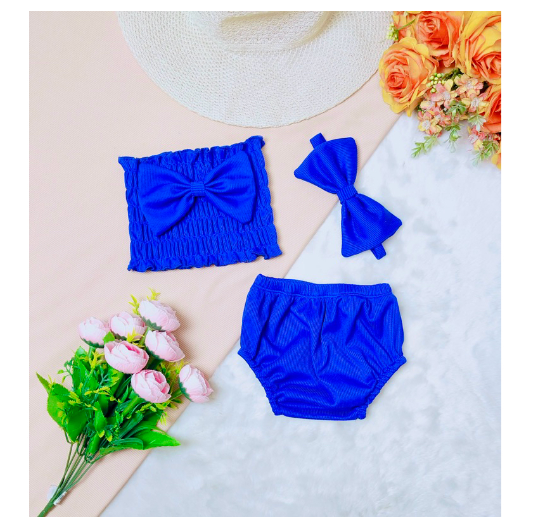 Stacey Smocking Terno For Baby Girl With Turban for 1-24months c14