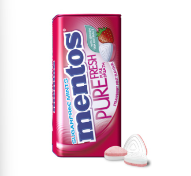 Mentos Pure Fresh Strawberry Mints - 2 tins