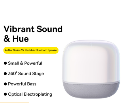 Baseus AeQur V2 Wireless Speaker Moon White