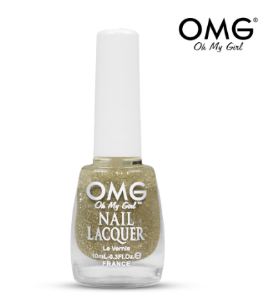 OMG Nail Polish Platinum Glitter 10ml