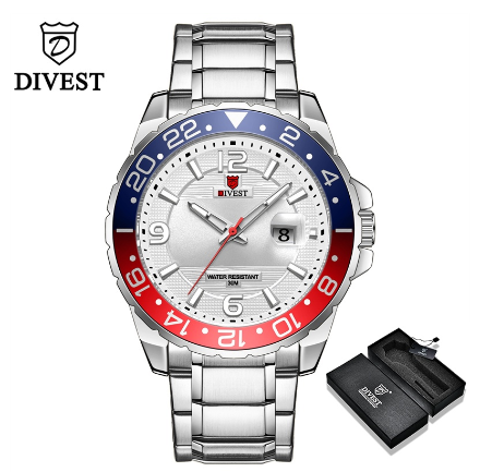 DIVEST Brand Men's Watches Luxury Fashion Quartz Casual Original Business Men Watch Date Display Waterproof 9029 M004