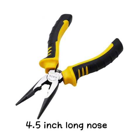 4.5 inch Mini Wire Cutter Long-Nose and Jaw Pliers | Anti Rust Heavy Duty