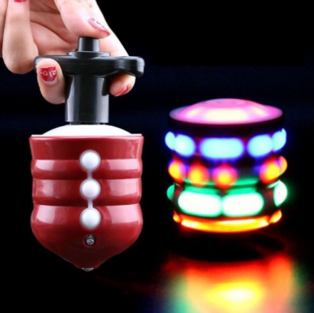 Flash Spinning Toy Light Laser Spinning Top Toy Children's Music Toy Launcher Gift