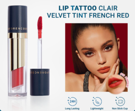 FORENCOS Lip Tattoo Clair Velvet Tint French Red Collection 4G