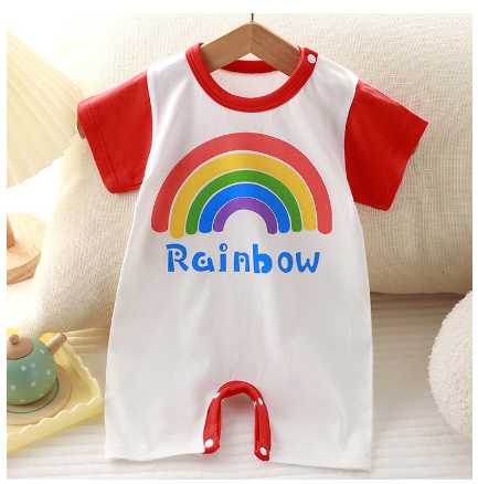 Cotton Baby Girls Bodysuit Pink Unicorn Cartoon Print Baby Romper Baby Onesies BR11