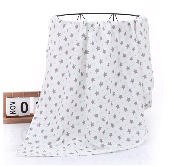Summer Baby Blanket Muslin Gauze Breathable Sleep Swaddle Wrap Infant Quilt For Baby Bib S34
