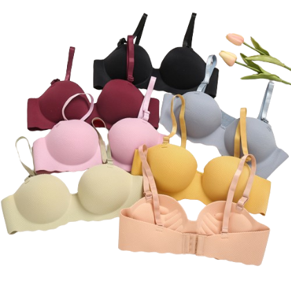 Finetoo Women Bra Sexy Push Up Bras Lingerie Wireless Seamless Underwear A/B Cup Solid Color Invisible Bralette Strap Removable