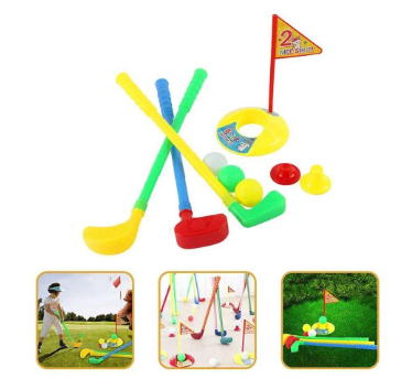 Outdoor Sports Games Toys, Outdoor Game Multi-color Mini Golf Club Set, Interactive Plastic Cement Outdoor Fun Golf Sport Set