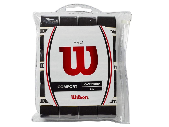 Wilson Pro Overgrip Comfort 12 Pack - Black - Tennis Overgrip