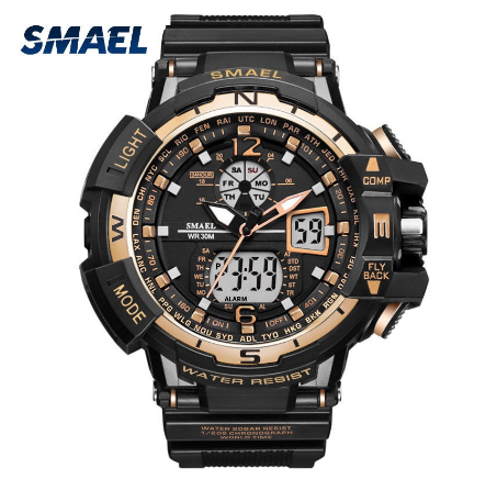 Original Luxury Fashion Luminous Men Waterproof Sports Men's Watch BLACK GOLD