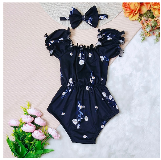 Candy Puffed Lettuce Baby Onesie with Turban 0-12 Months 11