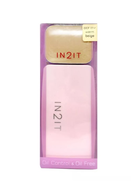 IN2IT OCF02R OC Oil Free Two Way Foundation with Refill Warm Beige 22G