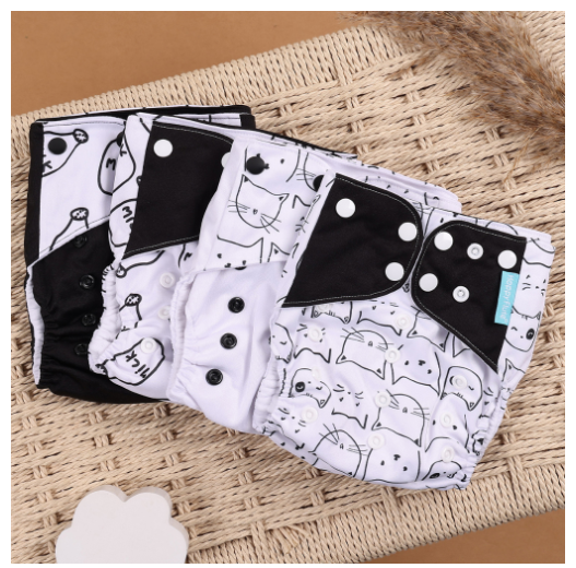 Happyflute Eco-Friendly Cloth Diaper Ecological Baby Diapers 4Pcs Set 9
