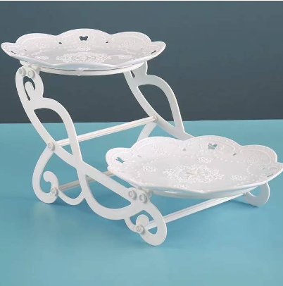 2 Tier Cake Dessert Stand Cupcake Pastry Cake European dim sum plate dessert table display