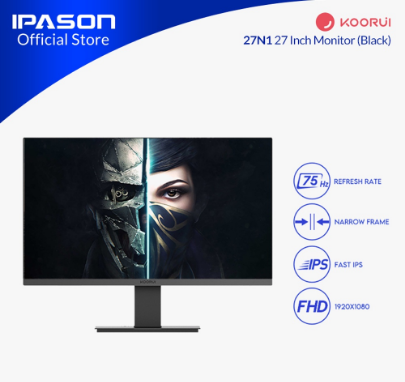 Koorui 27N1 BLACK Monitor 27 Inch Monitor IPS 75HZ HDMI VGA Interface FHD 1920*1080 Monitor 99% sRGI
