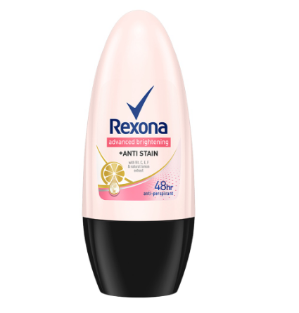Rexona Advanced Brightening Roll On Deodorant Anti Stain 50ml