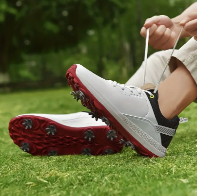 Men's Non-slip Golf Shoes, Professional Lace Up Sports Sneakers For Golf Training