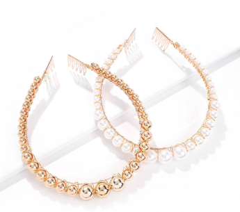 Korean Woman Temperament Pearl Headband Classic Personality Fashion Pearl Hair Band Hair Accessories