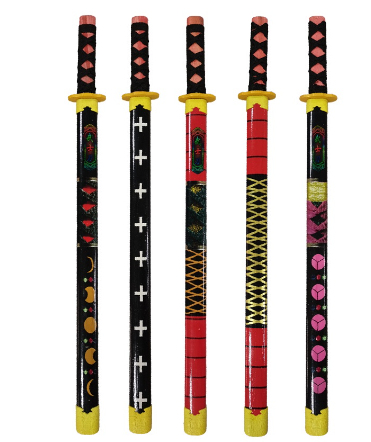 Wooden Samurai Japanese Sword Bamboo Knife Random Design Katana Sword