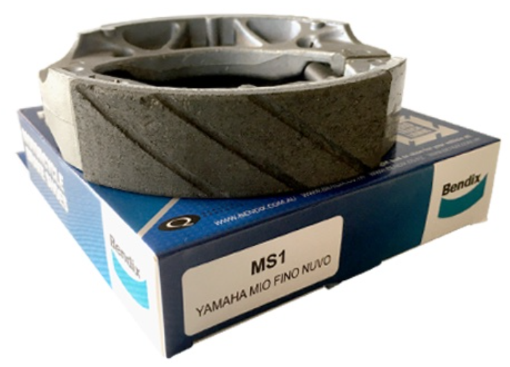 Bendix Motorcycle Brake Shoe Rear For Yamaha Mio I 125, Soul 125 Mx And Mxi - MS1