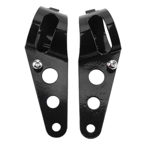 Universal Motorcycle Headlight Bracket Headlamp Mounting Bracket Metal Adjusting Bracket Black