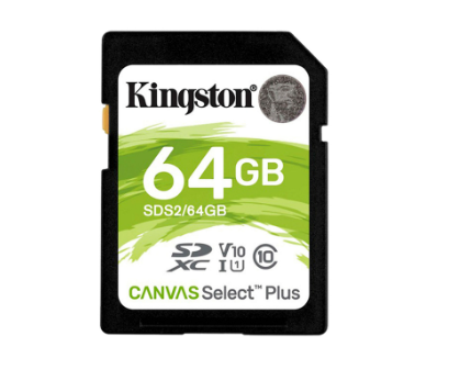 Kingston Canvas Select Plus SD Card /64GB/128GB MicroSDHC MicroSDXC for Cameras