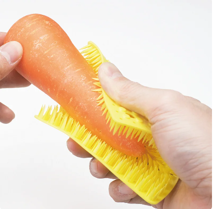 Fruit Vegetable Cleaning Brush Food-grade Silicone Potato Carrot Cleaner Brushes Kitchen Dish Scrubber Cleaning Tools Gadgets
