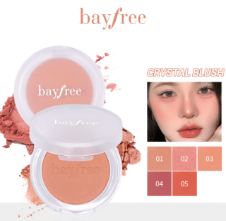 Bayfree Crystal Blush 5 Colors High Pigmented Waterproof Shimmer Finish Matte Finish Blusher
