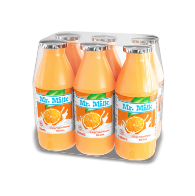 Mr. Milk Orange Yoghurt Flavored Milk Drink that Kids Love  6 bottles 100ml