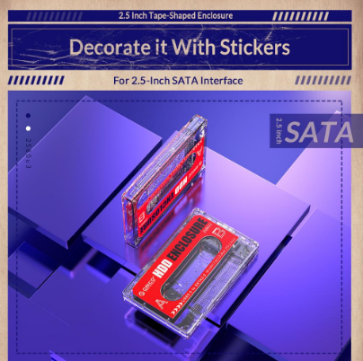 ORICO 2.5 HDD Enclosure USB3.0 Hard Drive Enclosure USB3.0 HDD Enclosure External Transparent HDD Case for 2.5'' SSD HDD Cassette Tape