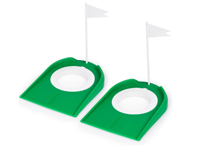 2 Pack Golf Putting Cup with Flag, Practice Golf Hole Training Aids for Kids Adults Indoor Outdoor Home Office Yard Lawn