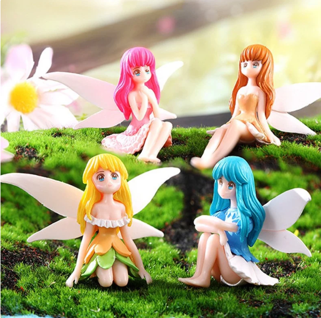 Elf Flower Fairy Mini Model Figurine Miniature Fairy Garden Bonsai Aquarium Decor