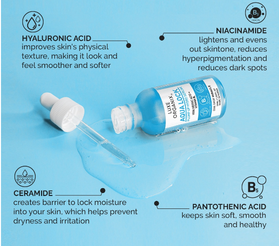 Luxe Organix Aqua Lock Plump Up Hydro Serum 30ml