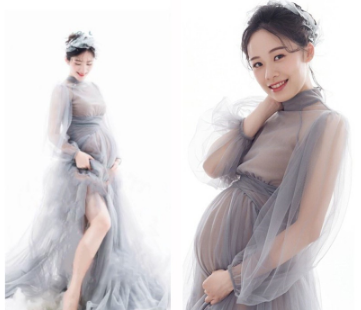 Maternity Dresses Lace Photo Shoot Wedding Party Elegant Long Pregnant Women Dress for Showers Maternity Photo Shooting