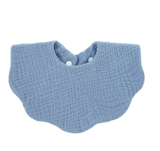 Baby Printed Towel Cotton Gauze Wavy Edge Muslin Bib BB2