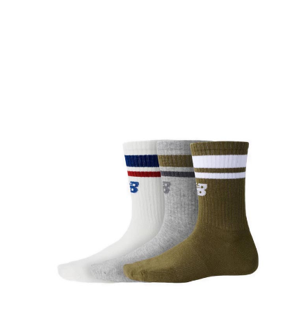 New Balance NB Essentials Line Midcalf 3 Pairs Unisex Socks - Multi