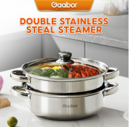 Gaabor Double Stainless Steel Pot Steamer