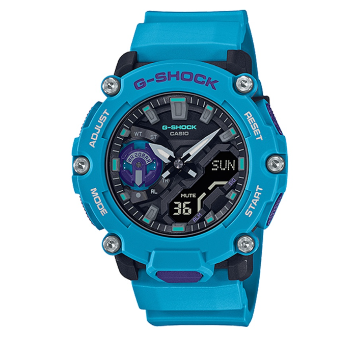Casio G-Shock Standard Analog-Digital Blue Resin Digital Watch For Men CGA-2200-2ADR