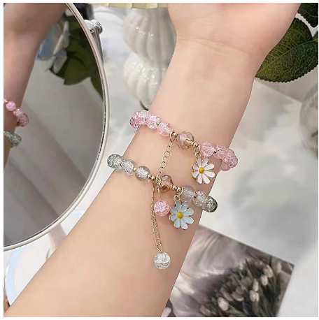 Daisy Charm Fortune Bracelet for Women Girls Wrist Chain Bangle Jewelry