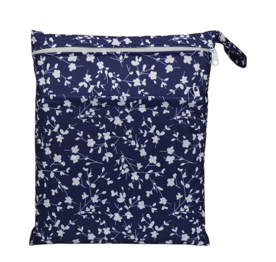 30x37cm Cloth Diaper Wet Dry Bags Double Zipper Mixed Color Printed Portable Waterproof Dag Storage Bag Swimwear Bag C36